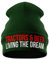 Purple Print House Farming Gifts – Traktoren und Bier Living The Dream Lustige Beanie-Mütze – Traktor Geschenke für Bauern Gr. Einheitsgröße, flaschengrün