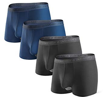 DAVID ARCHY Men's Boxers Shorts Underwear Soft Micro Modal Trunks with Ergonomic Pouch (4 Pack)