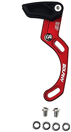 Maso Fahrradkettenführung, MTB 30–40T Bash Guard Einzelring für ISCG 03 BMX Mount Road (rot)