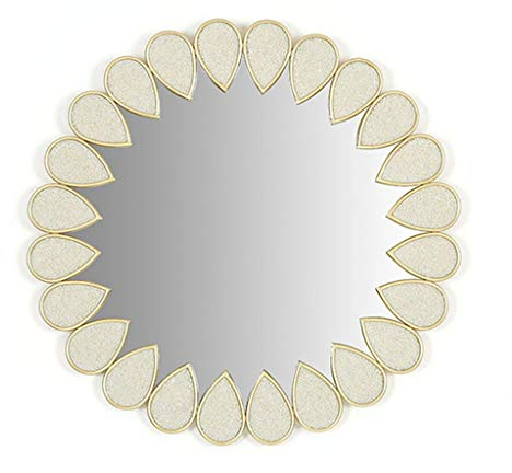 ZXCV Retro Chic Style Wandspiegel , Crushed Diamond Kristallglas Regentropfen Grenze Dekoration und Korridor, Wohnzimmer, Esszimmer x 53x53cm