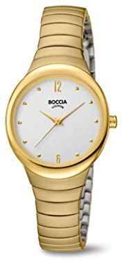 Boccia Damen Analoger Quarz Uhr mit Titan Armband 3307-02