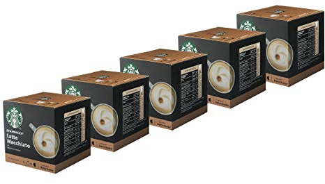 Starbucks Nescafé Dolce Gusto Latte Macchiato Lot de 5 boîtes de 12 Capsules de café