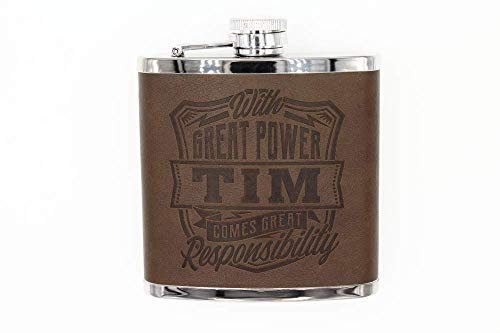 Top Bloke Mens Gift Hip Flask for Him - Treat forTim