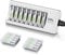 EBL Chargeur de Piles AA/AAA 8 Slots- avec 16PCS Piles AAA Rechargeables 1100mAh Haute Performance avec Boîte de Piles