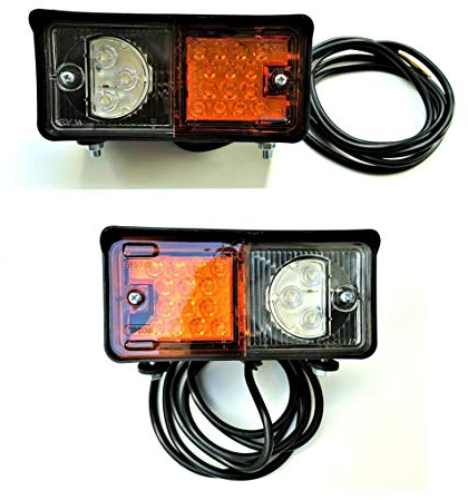 WAS IST WAS 2x LED Positionsleuchte mit Blinklicht Traktor Schlepper Bagger Positionslicht SET