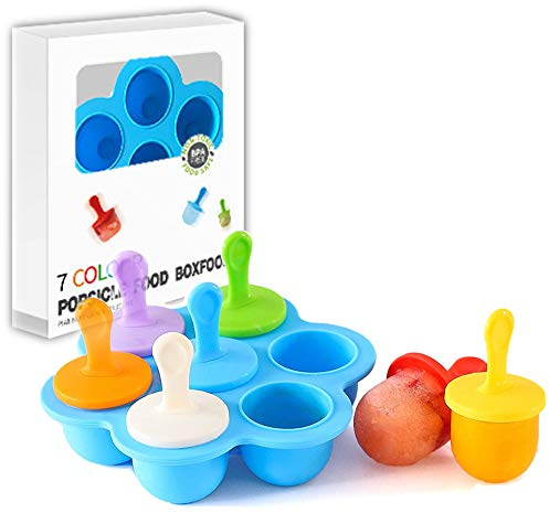 ZoneYan Molde para Helados, Mini Moldes Helados Silicona, Molde de Paletas, Molde de Paleta Hielo Pop, Moldes de Polos Pequenos, Pop Ice Lolly Mould