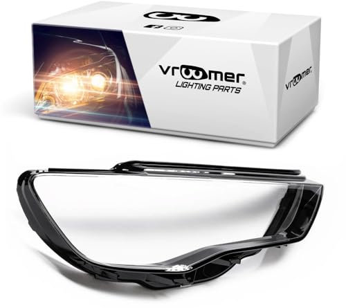 VROOMER Scheinwerferglas kompatibel mit Audi A3 S3 RS3 8V vor dem Facelift 2013-2016 Lichtscheibe Scheinwerfergläser Frontscheinwerfer Streuscheibe rechts