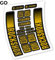 Pegatinas en vinilo adhesivo compatibles con horquilla Rock Shox Judy 2021 (Oro)