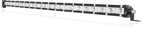 PICAA Super Schlank 25 Zoll 120W LED Lightbar Lichtbalken Arbeitsscheinwerfer 12V 24V 6000K Weiß Wasserdicht für Auto Offroad 4X4 ATV SUV KFZ