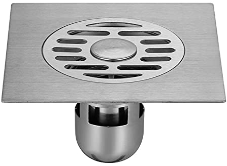 Aismart Bodenablauf,Duschablauf Badablauf Bodenablauf 150 x 150 mm, Geruchsneutral Badezimmer Bodenablaufabdeckung Wastegate Duschablauf,Edelstahl