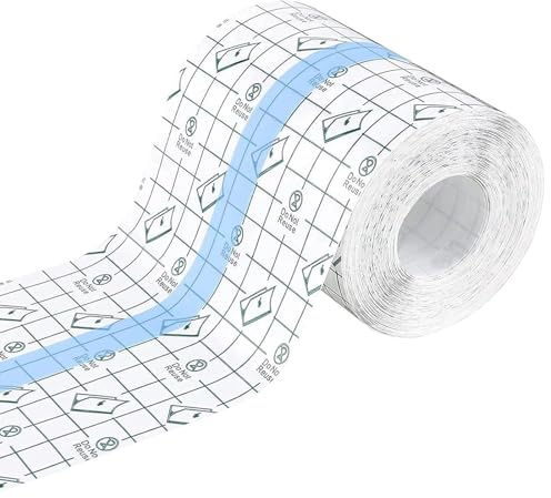 Benda Trasparente Impermeabile, 10cm*10m Nastro Medico Trasparente, Trasparente Ferita Adesivo Fixer, Bendaggio Antiallergico, Cerotti Impermeabili Post Operatorio， Cerotti Elastici di Fissaggio