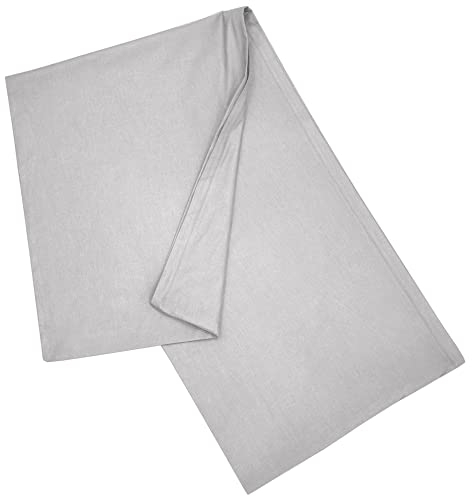 Nurtextil24 Seitenschläferkissen Bezug Baumwolle Kissenbezug - Kissen Set - Inlett od. Füllkissen Grau Kissenbezug 40 x 200 cm