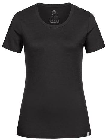 TOM FYFE Premium Merino T-Shirt Slim Fit - Oeko-TEX® Zertifiziert - 100% Merinowolle Damen Kurzarm Shirt - feuchtigkeitsregulierend, atmungsaktiv, geruchshemmend – Made in Europe