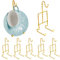 Gandeer 8 Pieces Tea Cup and Saucer Display Holder Rack Metal Saucer Tea Cup Holder Display Coffee Mug Organizer for Plate Teapot 6.22 x 2.44 Inches (Rose Gold, Spiral Style)