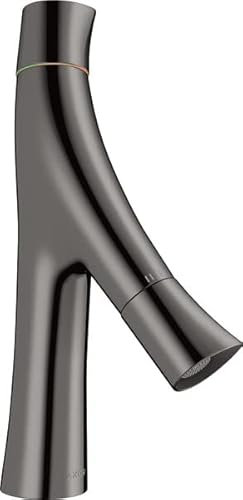 hansgrohe AXOR Starck Organic 2-Griff-Waschtischmischer 80, ohne Zugstange, 12011330, Farbe: Polished Black Chrome