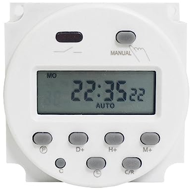 Commutateur numérique R Cn101a 12 V 7 jours hebdomadaire programmable relais programmateur intégré batterie rechargeable V1h8 économie d'énergie programmable prise d'énergie prise extérieure