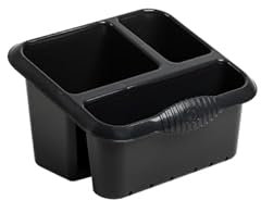 Aurora - High-Grade Plastic Sink Tidy Cutlery Drainer Holder Caddy - Midnight (Darkish Grey)