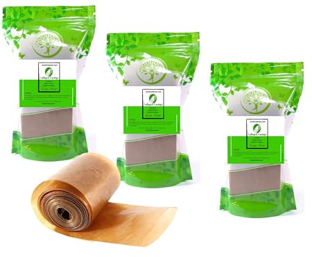 3 x Kunstdarm 10mts – (30 mts) Metzger Kollagenhülle | Kollagenhülle für Wurst Wurst (Durchmesser: 45mm)