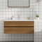 JUNZAI Mueble de Lavabo, Mueble Baño Lavabo, Mueble Bajo Lavabo, Lavabo con Mueble, Armario Bajo Lavabo, contrachapado Roble marrón 100x38,5x45 cm