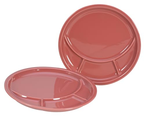 Creatable, 22925 Série Universal Lot de 4 assiettes à fondue en porcelaine pour 4 personnes Rouge Fabriqué en Pologne