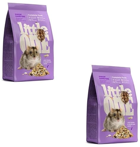 Little One Alleinfutter für Zwerghamster | Doppelpack | 2 x 400 g | Speziell für die Ernährungsanforderungen von Zwerghamstern | Zur Deckung des Nährstoffbedarfs