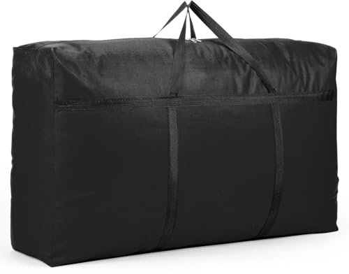 YiMiLiu 180L Extra Large Storage Bag Waterproof Luggage Bag Heavy Duty Moving Bag (black)