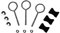 Jeu de vis de trampoline | Pièces de rechange galvanisées pour trampoline | Ensemble d'outils fixes de stabilisation, vis de trampoline et kit d'accessoires, 12 vis de rechange