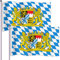 JUNEBRUSHS Bayern Flagge, 2 Stück Bayern Fahne 90 x 150 cm Oktoberfest Deko Wetterfeste Oktoberfest Fahne mit Messing-Ösen für Indoor Outdoor Oktoberfest Party Dekorationen Bayern Deko