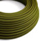 10m Vintage Braided Cable 10 Meters, 2 core Green Antique Round Lamp Cord Pendant Wire Woven Silk Lighting Cable Flexible Fabric Wire, DIY Electrical Cord - 10 M Army Green
