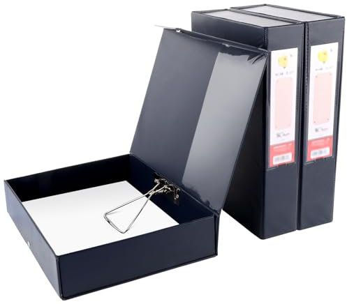 CYEER 3 Stück Archivbox A4 mit Verschlussfeder, Archivboxen für Ordner A4, Archivbox mit Deckel, Dokumentenbox A4, Aktenkartons, Aufbewahrungsbox A4 für Büro, Schule, Schwarz