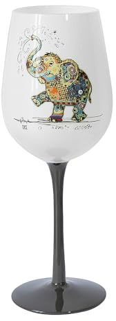 Lesser & Pavey Bug Art Eddie ElephantWine Glass 400ml | Home, Kitchen, Restaurant & Parties, Wine Glassware, Gift For Women, Men, Wedding & Christmas
