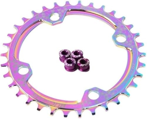 Chainring, Chainring MTB Bicicleta Crank Chainring Plato, Plato Ancho Estrecho Plato de Bicicleta Plato Redondo Ovalado MTB Plato de Bicicleta Platos for Bicicletas(Round 36t)