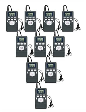 JOLIANE 10pcs PR13 Radio FM Stereo DSP Portable Radio Receiver Digital Clock For Guiding Church Conference Training(10Pcs PR13)