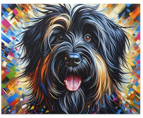 Briard Dog Jigsaw Puzzle | 1000 Pieces | Briard Gifts For Family, Kids, Pet Dog Lovers