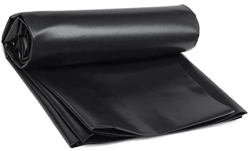 PBDEIOEOE Liner d'étang,Liner préformé pour étang de Jardin, Revêtement de Bassin en PEHD for Piscine de Jardin et Fontaine à ruisseau, Noir, Plusieurs Tailles(4x6m)