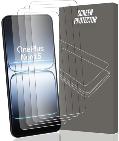 Gelaasso 4 Stück Schutzfolie für OnePlus Nord 5 5G für Panzerglas | 9H Anti-Kratz Displayschutzfolie, HD klar, Berührungsempfindlich, Fingerabdruck-ID, Blasenfrei, Kompatibel mit Hülle
