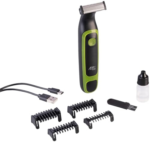 Sichler Men's Care Barttrimmer: Akku-Rasierer und -Trimmer mit 4 Kammaufsätzen, 500 mAh, USB (Haarschneidemaschine, Intimrasierer, Mann)