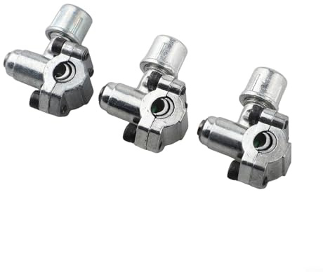 HVAC Refrigeration Piercing Line Service Valves Set of 3 Fits 1/4, 5/16, 3/8 Inch Pipes Metal Valves for System Maintenance