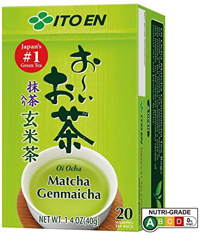 ITO EN Oi Ocha Matcha Genmaicha Tee, Teebeutel im Sachet à 2 g (20 St. / Pkg.)