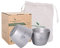 iBasingo 40ml Kleine Doppelwandige Titan Teetasse Leichte Espressotasse Mini Wine Sake Tasse Wiederverwendbares Outdoor Camping Reise Langlebiges Trinkgeschirr Tragbares Geschirr 2 Stück/set Ti3089D
