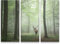 Paul Sinus Art Leinwandbilder | Bilder Leinwand 130x90cm Hirsch im Wald