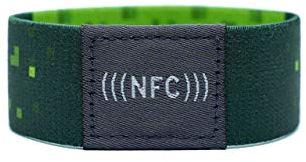 NFC Armband Stoff, flexibel, NTAG216, 924 Byte, grün, Größe S