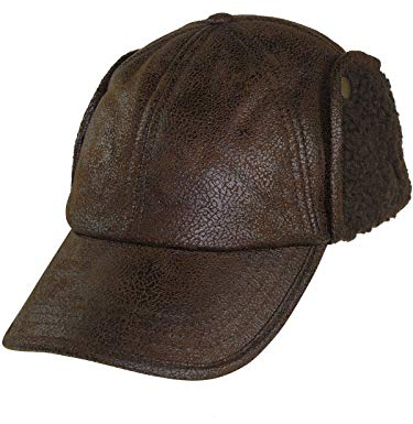 Harrys-Collection Gustav Müller Schildmütze mit Ohrenklappen in 2 Farben, Kopfgröße:L, Farben:braun