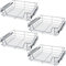 tectake® Teleskopschublade, ausziehbare Schublade, Teleskopregal nachrüsten, Schublade Unterschrank Küche, Regal Küche, Schubladen Organizer Büro, Badezimmerunterschrank - passend für 60cm, 4X