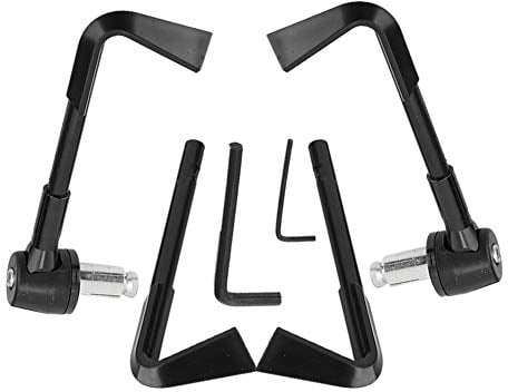 Akozon Motorrad Bremsschutzhebel CNC Aluminiumlegierung Motorrad Bremse Kupplungshebel Handgriffschutz Bremshebel Schützen Lenker Zubehör(Schwarz)