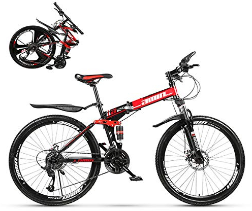 STRTG Klappfahrrad, ultraleichte tragbare faltbares Sport- / Mountainbike/leicht und robust Faltbares Fahrrad, Zum 24 * 26 Zoll 21 * 24 * 27 * 30 Geschwindigkeit Klapprad