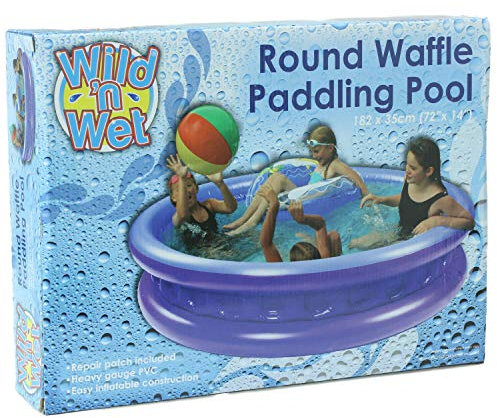 Simple Home & Living Round Waffle Inflatable Swimming Paddling Pool - 72 x 14 Inch