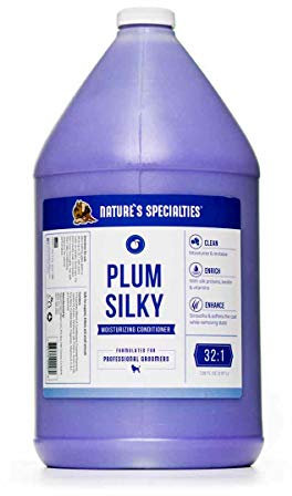 Nature's Specialties Plum Silky Conditioner für Hunde - Revitalisiert das Fell mit Seidenproteinen, Keratin und Vitaminen - Befeuchtet & Macht das Fell des Hundes Weich, 3.8L