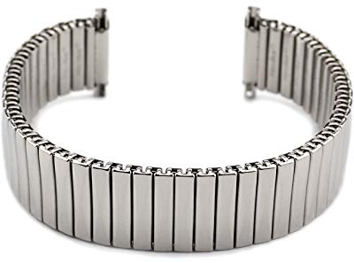 Rowi Fixoflex S Bracelet de montre en acier inoxydable L316 20 mm-16 mm Fabriqué en Allemagne Emballage d'origine, argenté, Bracelet