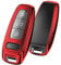 OATSBASF Schlüsselhülle Geeignet für Audi,Autoschlüssel Hülle für A6L A6 A7 A8 Q7 Q8 E-Tron 2019 2020 Silicone TPU Schutzhülle (Rot)